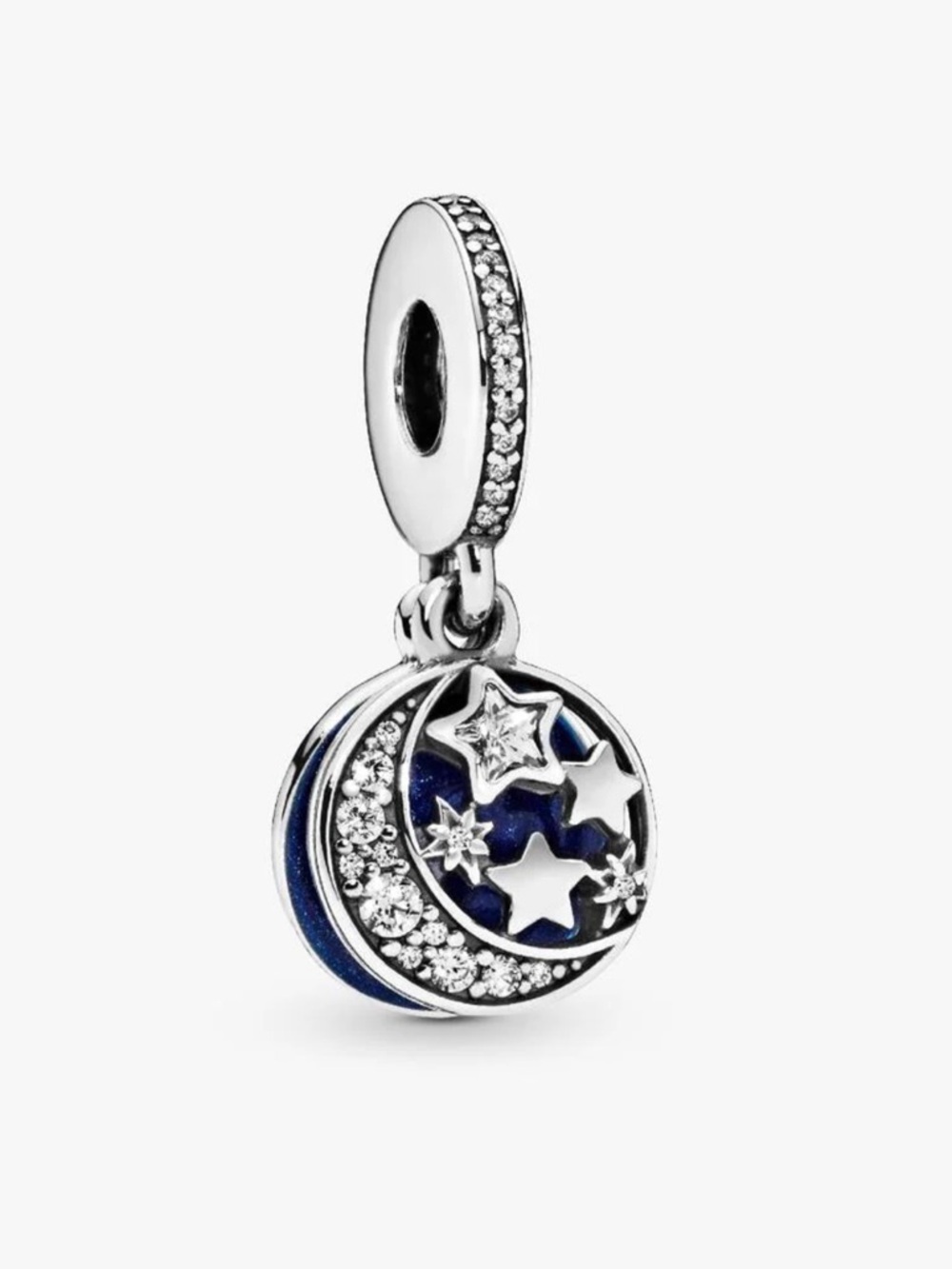 S925 Moon & Blue Sky Dangle Charm - NWOT